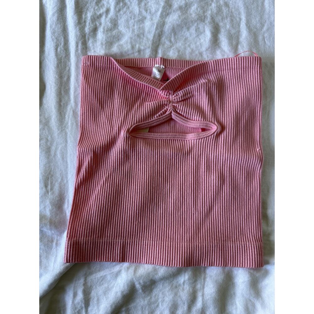 Out From Under Women’s XS/S Pink Ribbed Tube Top Festival Spring Summer